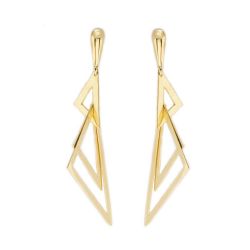 Brinco Tri�ngulo em Ouro 18 Kilates - 20305